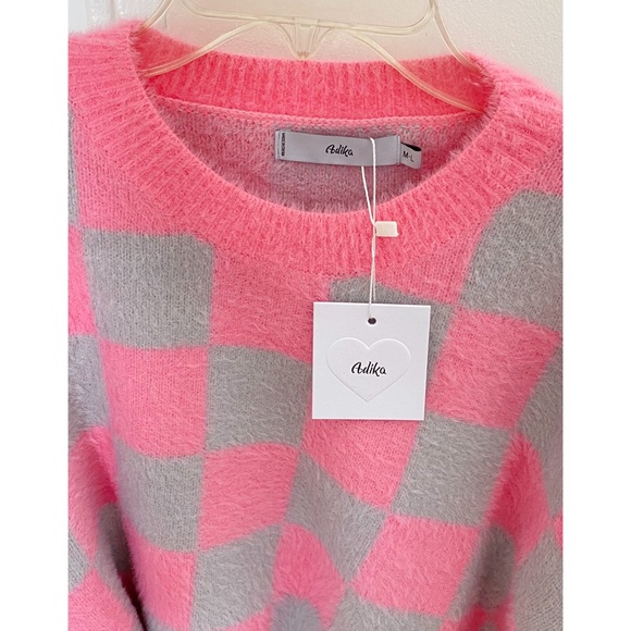 NWT Adika checkered crop sweater - Picture 3 of 4